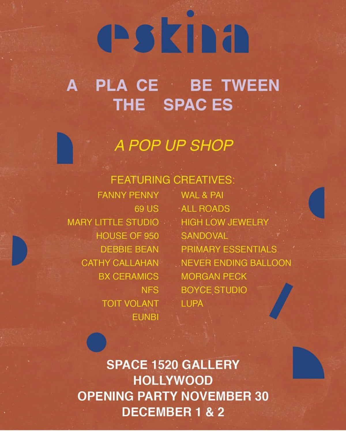Eskina Pop Up Shop - Debbie Bean