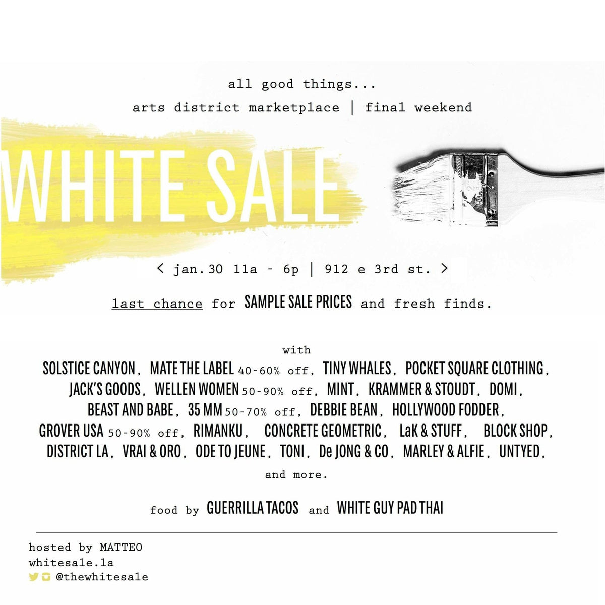 Matteo White Sale - Debbie Bean