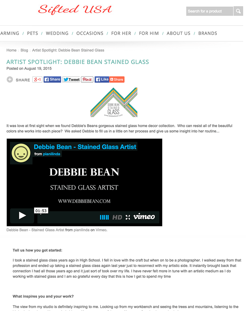 Sifted USA Artist Spotlight - Debbie Bean