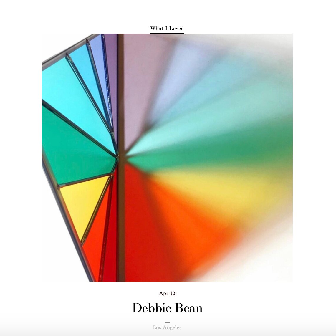 What I Loved Interview - Debbie Bean