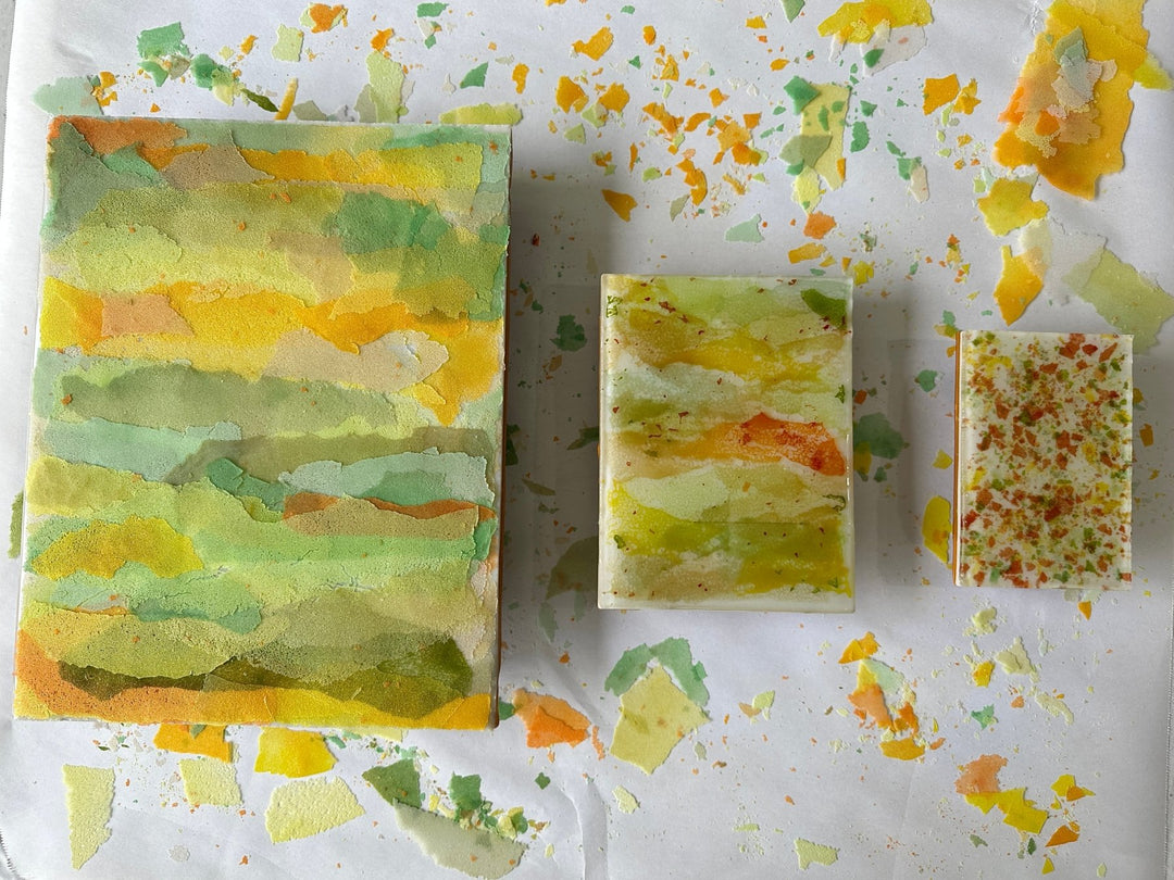 Sedimentary Forms Triptych - Debbie Bean